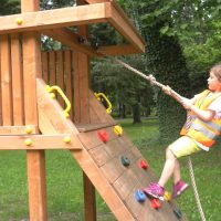The child climbs on a rope | Lucky Kids