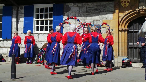 Morris dancing in the LuckyKids camp