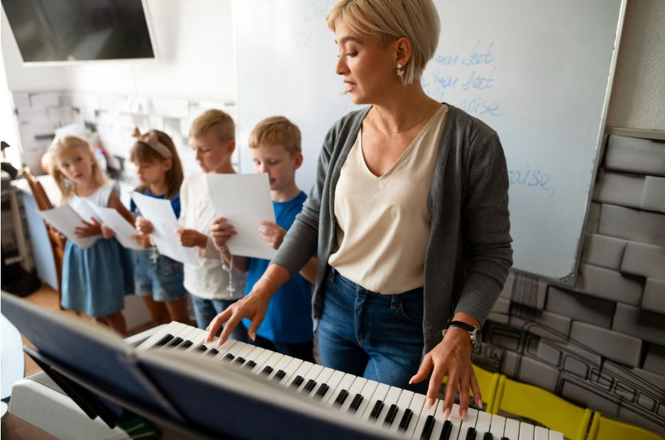 Деца пеят песни в час